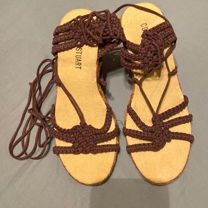 Beautiful Espadrilles about 3” wedge.